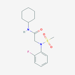 N~1~-cyclohexyl-N~2~-(2-fluorophenyl)-N~2~-(methylsulfonyl)glycinamide