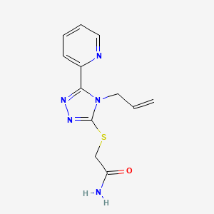 molecular formula C12H13N5OS B5819136 2-{[4-allyl-5-(2-pyridinyl)-4H-1,2,4-triazol-3-yl]thio}acetamide 