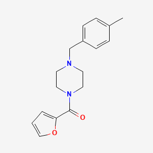 molecular formula C17H20N2O2 B5819149 1-(2-furoyl)-4-(4-methylbenzyl)piperazine 