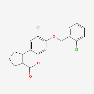 8-chloro-7-[(2-chlorobenzyl)oxy]-2,3-dihydrocyclopenta[c]chromen-4(1H)-one