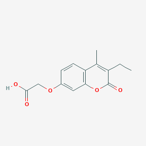 molecular formula C14H14O5 B5819159 [(3-ethyl-4-methyl-2-oxo-2H-chromen-7-yl)oxy]acetic acid 