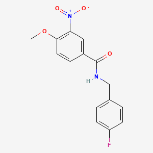 molecular formula C15H13FN2O4 B5819174 N-(4-fluorobenzyl)-4-methoxy-3-nitrobenzamide 