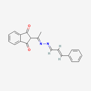 molecular formula C20H16N2O2 B5819178 3-phenylacrylaldehyde [1-(1,3-dioxo-2,3-dihydro-1H-inden-2-yl)ethylidene]hydrazone 