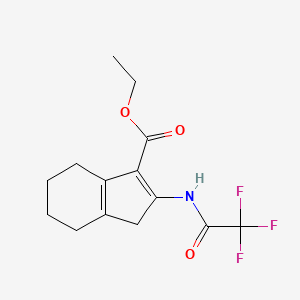 molecular formula C14H16F3NO3 B5819186 ethyl 2-[(trifluoroacetyl)amino]-4,5,6,7-tetrahydro-1H-indene-3-carboxylate 