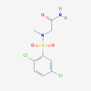 molecular formula C9H10Cl2N2O3S B5819189 N~2~-[(2,5-dichlorophenyl)sulfonyl]-N~2~-methylglycinamide 