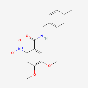 4,5-dimethoxy-N-(4-methylbenzyl)-2-nitrobenzamide