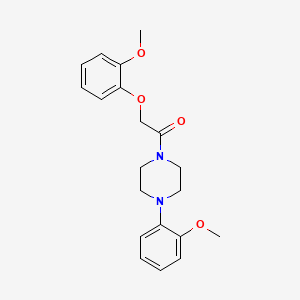 molecular formula C20H24N2O4 B5819216 1-[(2-methoxyphenoxy)acetyl]-4-(2-methoxyphenyl)piperazine 