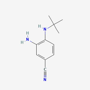 molecular formula C11H15N3 B581922 3-氨基-4-(叔丁基氨基)苯甲腈 CAS No. 320406-79-9