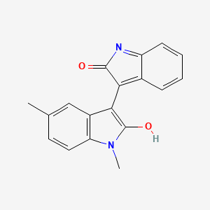 molecular formula C18H14N2O2 B5819245 1,5-dimethyl-3,3'-biindole-2,2'(1H,1'H)-dione 