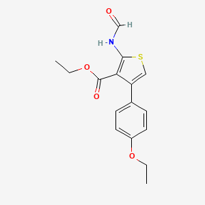 molecular formula C16H17NO4S B5819249 ethyl 4-(4-ethoxyphenyl)-2-(formylamino)-3-thiophenecarboxylate 