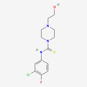 molecular formula C13H17ClFN3OS B5819256 N-(3-chloro-4-fluorophenyl)-4-(2-hydroxyethyl)-1-piperazinecarbothioamide 