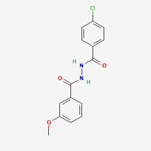molecular formula C15H13ClN2O3 B5819263 N'-(4-chlorobenzoyl)-3-methoxybenzohydrazide 