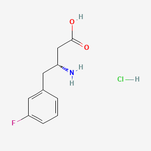 molecular formula C10H13ClFNO2 B581927 (R)-3-Amino-4-(3-fluorophenyl)butanoic acid hydrochloride CAS No. 331763-65-6