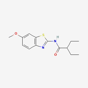 molecular formula C14H18N2O2S B5819285 2-ethyl-N-(6-methoxy-1,3-benzothiazol-2-yl)butanamide 