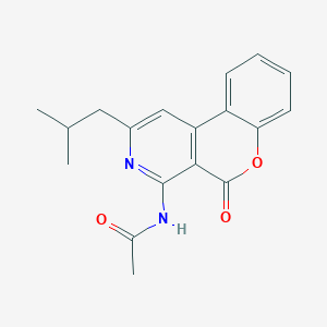 molecular formula C18H18N2O3 B5819288 N-(2-isobutyl-5-oxo-5H-chromeno[3,4-c]pyridin-4-yl)acetamide 