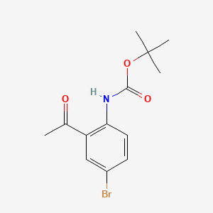 molecular formula C13H16BrNO3 B581929 N-BOC 2-Acetyl-4-bromoaniline CAS No. 341521-29-7