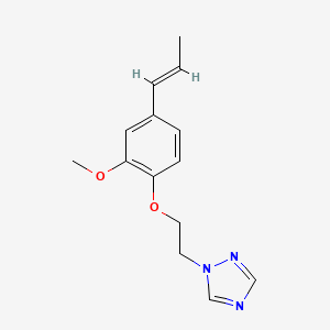 molecular formula C14H17N3O2 B5819292 1-{2-[2-methoxy-4-(1-propen-1-yl)phenoxy]ethyl}-1H-1,2,4-triazole 