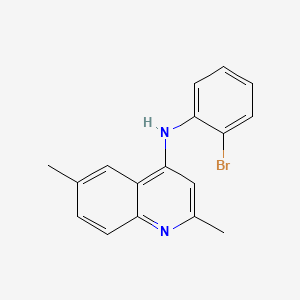 molecular formula C17H15BrN2 B5819303 N-(2-bromophenyl)-2,6-dimethyl-4-quinolinamine 