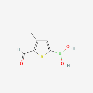 molecular formula C6H7BO3S B581932 (5-Formyl-4-methylthiophen-2-yl)boronic acid CAS No. 352530-25-7