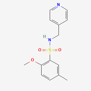 molecular formula C14H16N2O3S B5819325 2-methoxy-5-methyl-N-(4-pyridinylmethyl)benzenesulfonamide 
