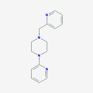 molecular formula C15H18N4 B5819330 1-(2-pyridinyl)-4-(2-pyridinylmethyl)piperazine 