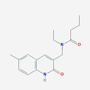 N-ethyl-N-[(2-hydroxy-6-methyl-3-quinolinyl)methyl]butanamide