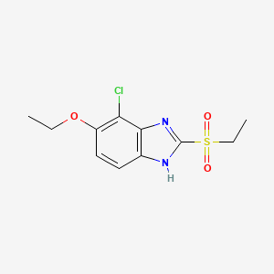 molecular formula C11H13ClN2O3S B5819334 4-chloro-5-ethoxy-2-(ethylsulfonyl)-1H-benzimidazole 