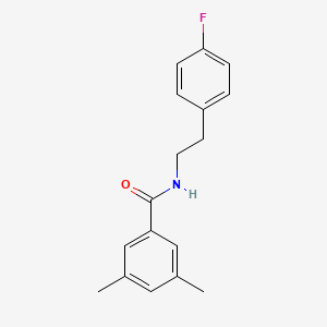molecular formula C17H18FNO B5819342 N-[2-(4-fluorophenyl)ethyl]-3,5-dimethylbenzamide 