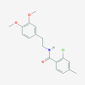 molecular formula C18H20ClNO3 B5819358 2-chloro-N-[2-(3,4-dimethoxyphenyl)ethyl]-4-methylbenzamide 