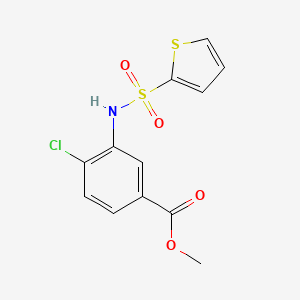 molecular formula C12H10ClNO4S2 B5819364 methyl 4-chloro-3-[(2-thienylsulfonyl)amino]benzoate 