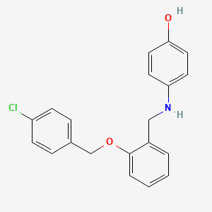 molecular formula C20H18ClNO2 B5819384 4-({2-[(4-chlorobenzyl)oxy]benzyl}amino)phenol 