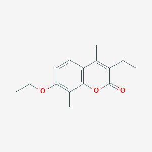 molecular formula C15H18O3 B5819385 7-ethoxy-3-ethyl-4,8-dimethyl-2H-chromen-2-one 