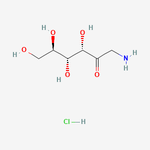molecular formula C6H14ClNO5 B581939 (3S,4R,5R)-1-氨基-3,4,5,6-四羟基己烷-2-酮盐酸盐 CAS No. 39002-30-7