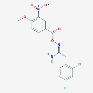 molecular formula C16H13Cl2N3O5 B5819390 2-(2,4-dichlorophenyl)-N'-[(4-methoxy-3-nitrobenzoyl)oxy]ethanimidamide 