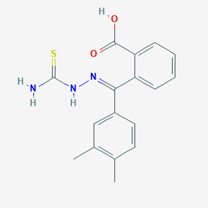 2-[(aminocarbonothioyl)(3,4-dimethylphenyl)carbonohydrazonoyl]benzoic acid