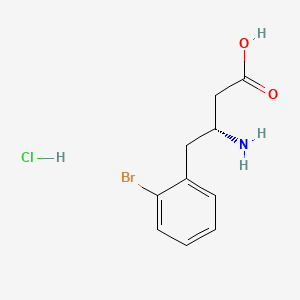 molecular formula C10H13BrClNO2 B581940 (R)-3-氨基-4-(2-溴苯基)丁酸盐酸盐 CAS No. 401915-60-4
