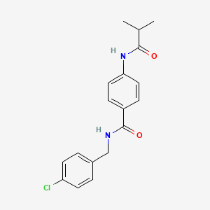 molecular formula C18H19ClN2O2 B5819417 N-(4-chlorobenzyl)-4-(isobutyrylamino)benzamide 