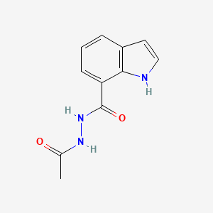 molecular formula C11H11N3O2 B5819431 N'-acetyl-1H-indole-7-carbohydrazide 