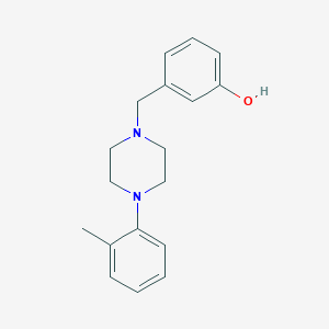 molecular formula C18H22N2O B5819434 3-{[4-(2-methylphenyl)-1-piperazinyl]methyl}phenol 