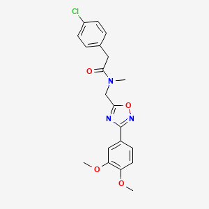 molecular formula C20H20ClN3O4 B5819436 2-(4-chlorophenyl)-N-{[3-(3,4-dimethoxyphenyl)-1,2,4-oxadiazol-5-yl]methyl}-N-methylacetamide 