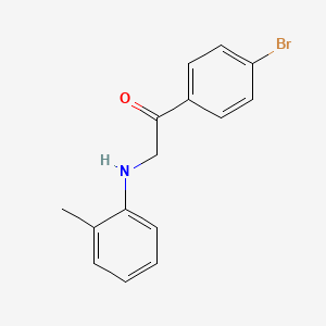 molecular formula C15H14BrNO B5819444 1-(4-bromophenyl)-2-[(2-methylphenyl)amino]ethanone 
