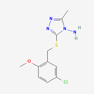 3-[(5-chloro-2-methoxybenzyl)thio]-5-methyl-4H-1,2,4-triazol-4-amine