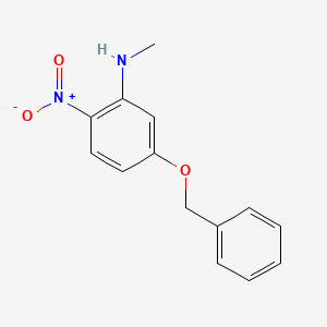 molecular formula C14H14N2O3 B581950 5-苄氧基-N-甲基-2-硝基苯胺 CAS No. 496837-94-6