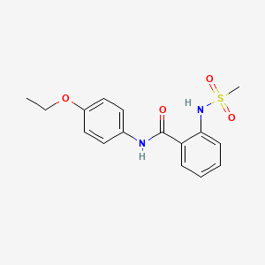 molecular formula C16H18N2O4S B5819500 N-(4-ethoxyphenyl)-2-[(methylsulfonyl)amino]benzamide 