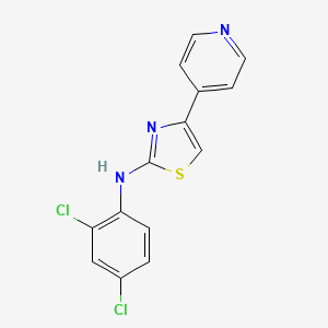 molecular formula C14H9Cl2N3S B5819501 N-(2,4-dichlorophenyl)-4-(4-pyridinyl)-1,3-thiazol-2-amine 