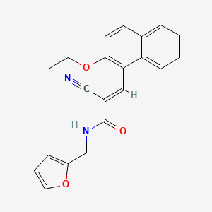 molecular formula C21H18N2O3 B5819516 2-cyano-3-(2-ethoxy-1-naphthyl)-N-(2-furylmethyl)acrylamide 