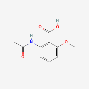 molecular formula C10H11NO4 B581952 2-乙酰氨基-6-甲氧基苯甲酸 CAS No. 50868-77-4