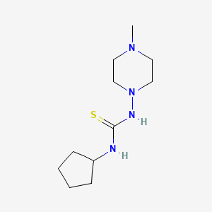 molecular formula C11H22N4S B5819529 N-cyclopentyl-N'-(4-methyl-1-piperazinyl)thiourea 