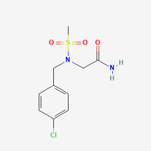 molecular formula C10H13ClN2O3S B5819536 N~2~-(4-chlorobenzyl)-N~2~-(methylsulfonyl)glycinamide 
