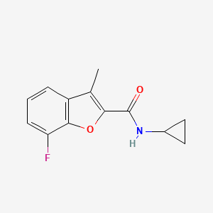 molecular formula C13H12FNO2 B5819544 N-cyclopropyl-7-fluoro-3-methyl-1-benzofuran-2-carboxamide 